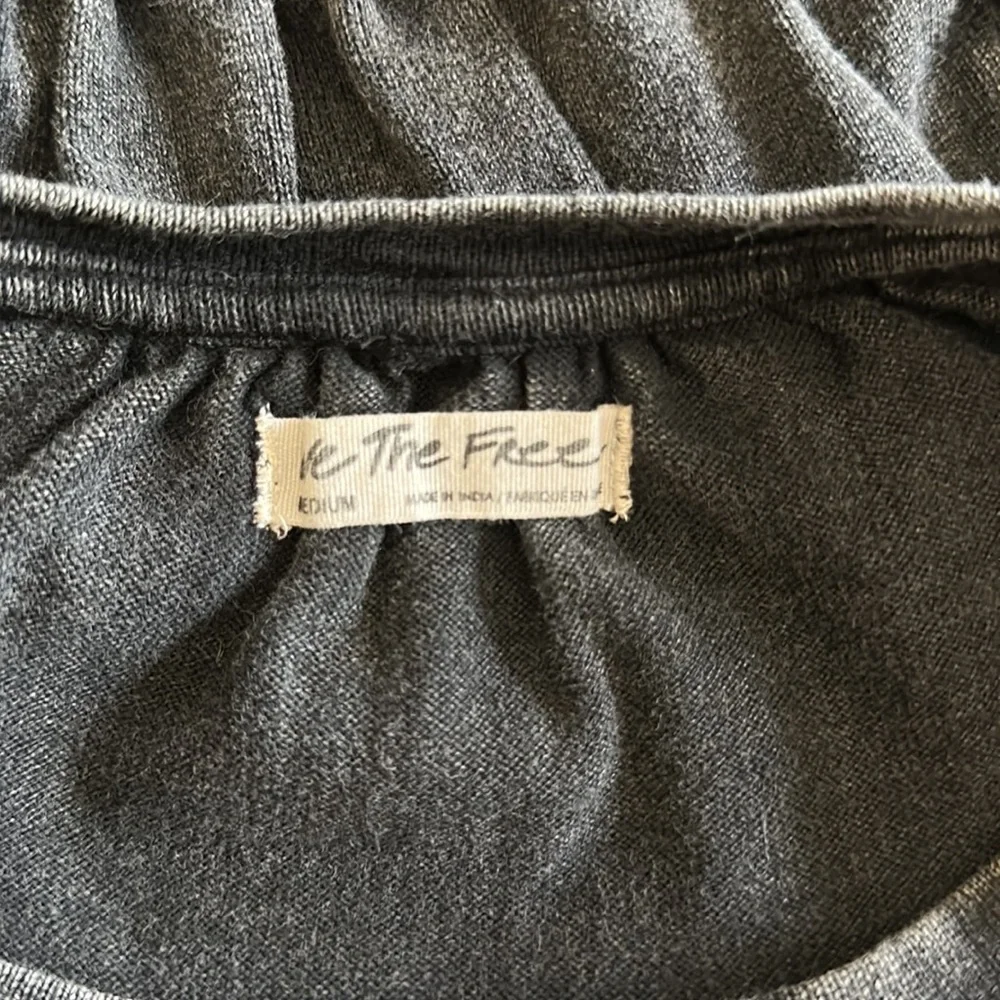 Free People Dark Gray Blouse - Picture 3 of 3